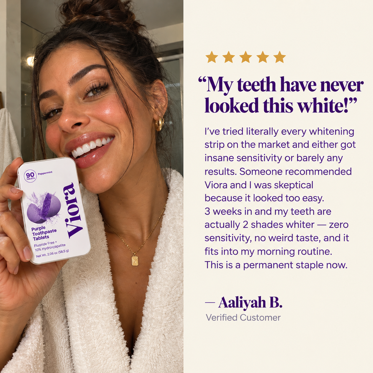 Viora Purple Toothpaste Tablets