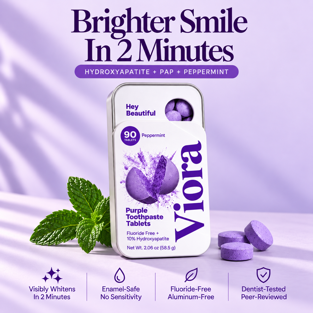 Viora Purple Toothpaste Tablets